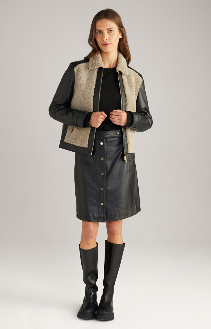 Lederjacke in Schwarz