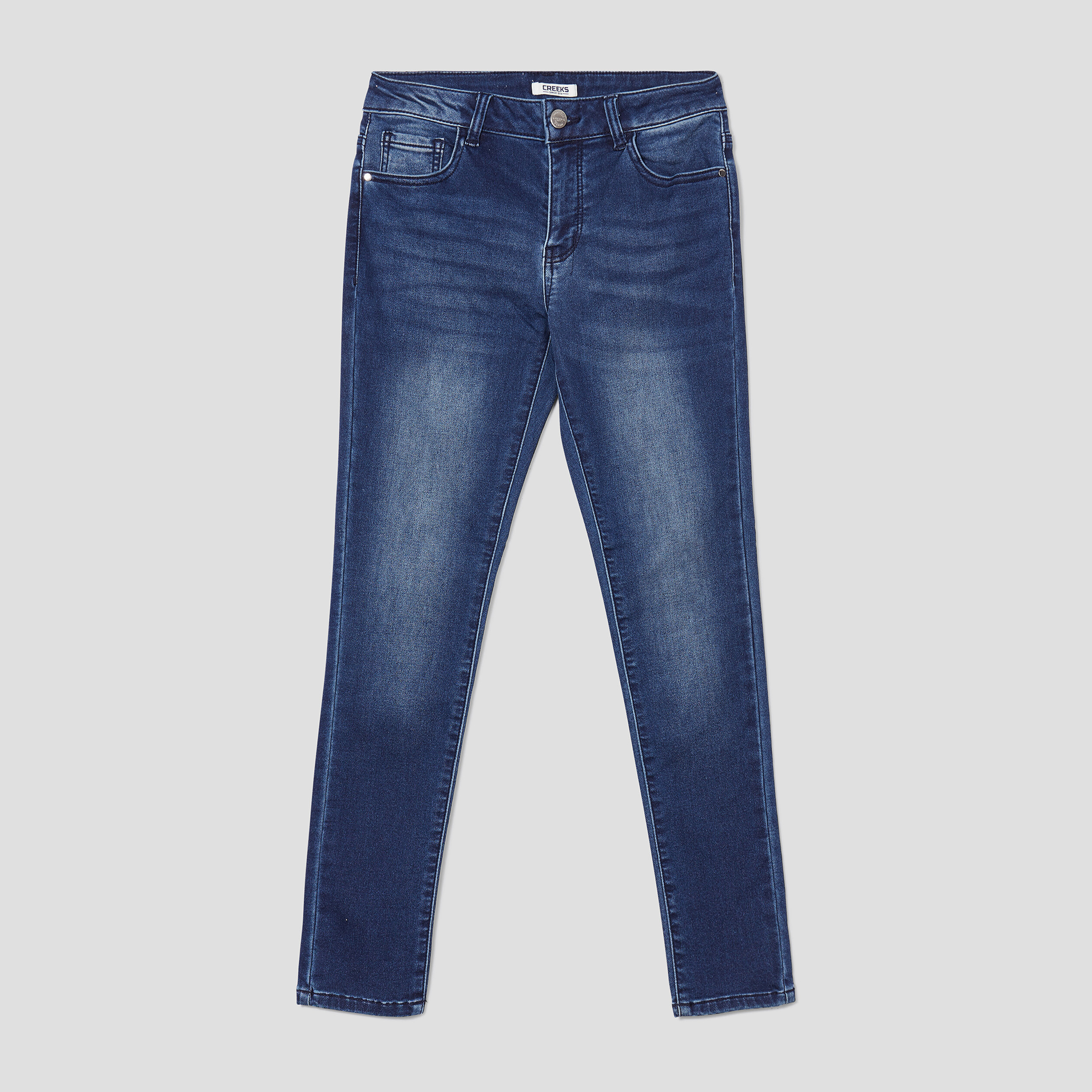 Jeans slim 7 8ème Creeks denim brut femme | La Halle