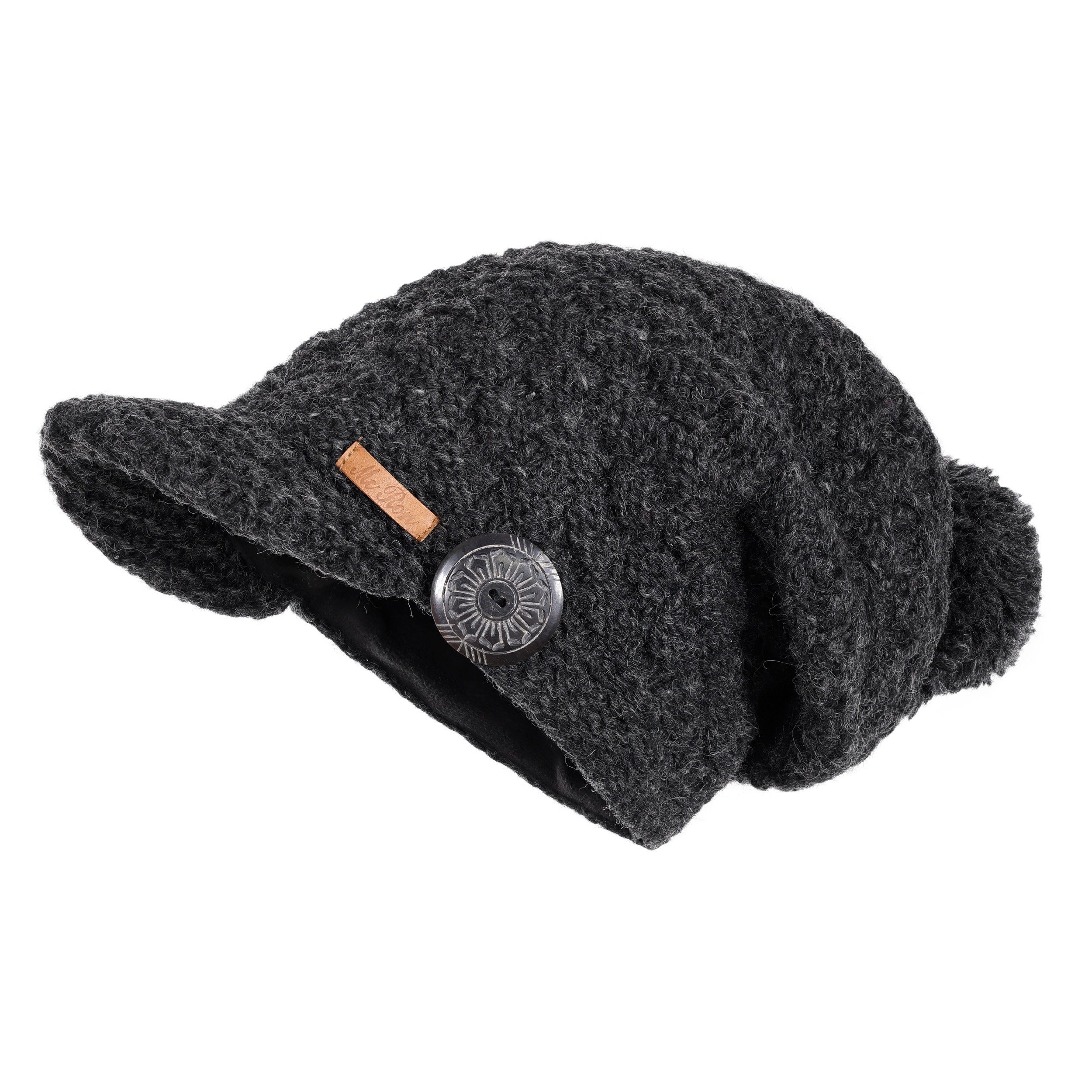 McRon Strickmütze Wollmütze Modell Mika mit Fleece gefüttert