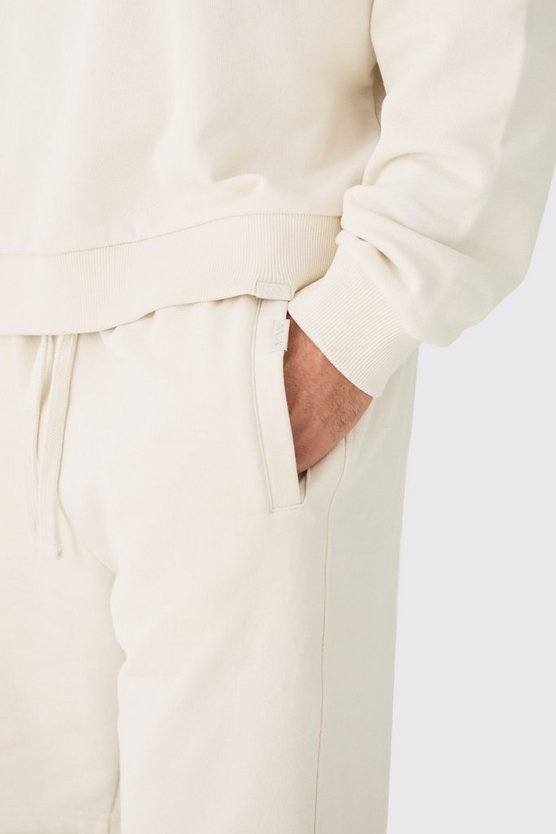 Kurzer Oversize Sweatshirt-Trainingsanzug