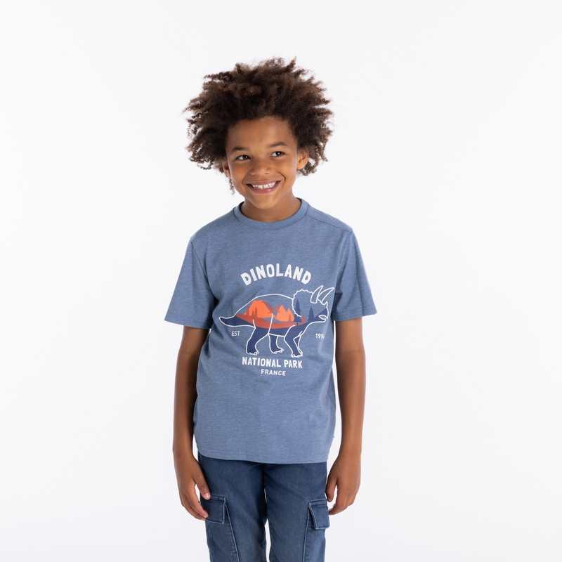 T-shirt à motif dinosaure bleu garçon