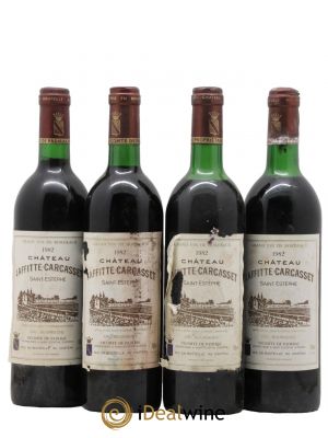 Château Laffitte Carcasset Cru Bourgeois  1982 - Lot de 4 Bouteilles