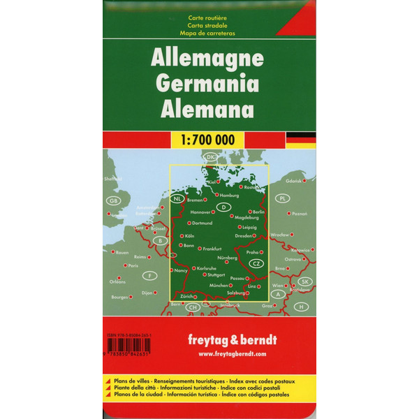 Deutschland, Autokarte 1:700.000 - Straßenkarte