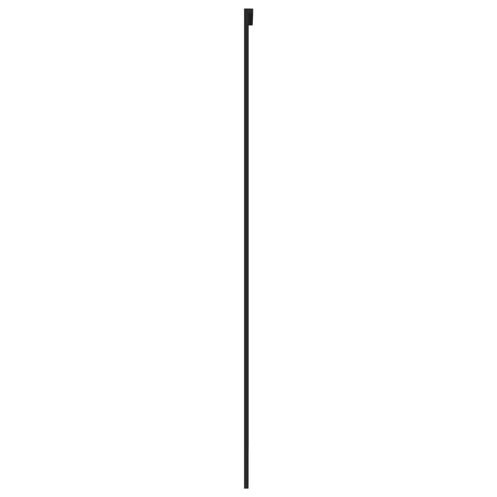 vidaXL Zimmertür Schiebetür Zimmertür Innentür Glas Schwarz 90x205 cm Hartglas und Alum