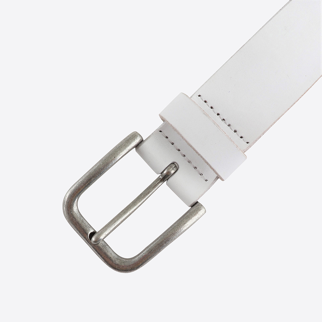 KEZEL  Ceinture en cuir blanc Homme