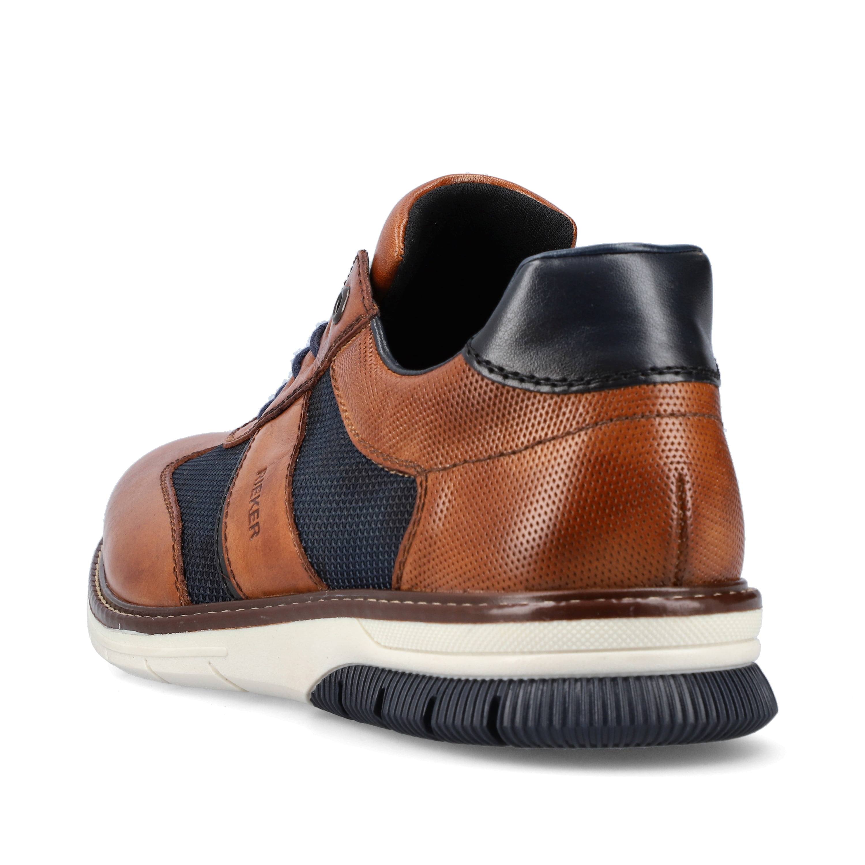 Rieker Herren Schnürschuhe zimtbraun-ozeanblau