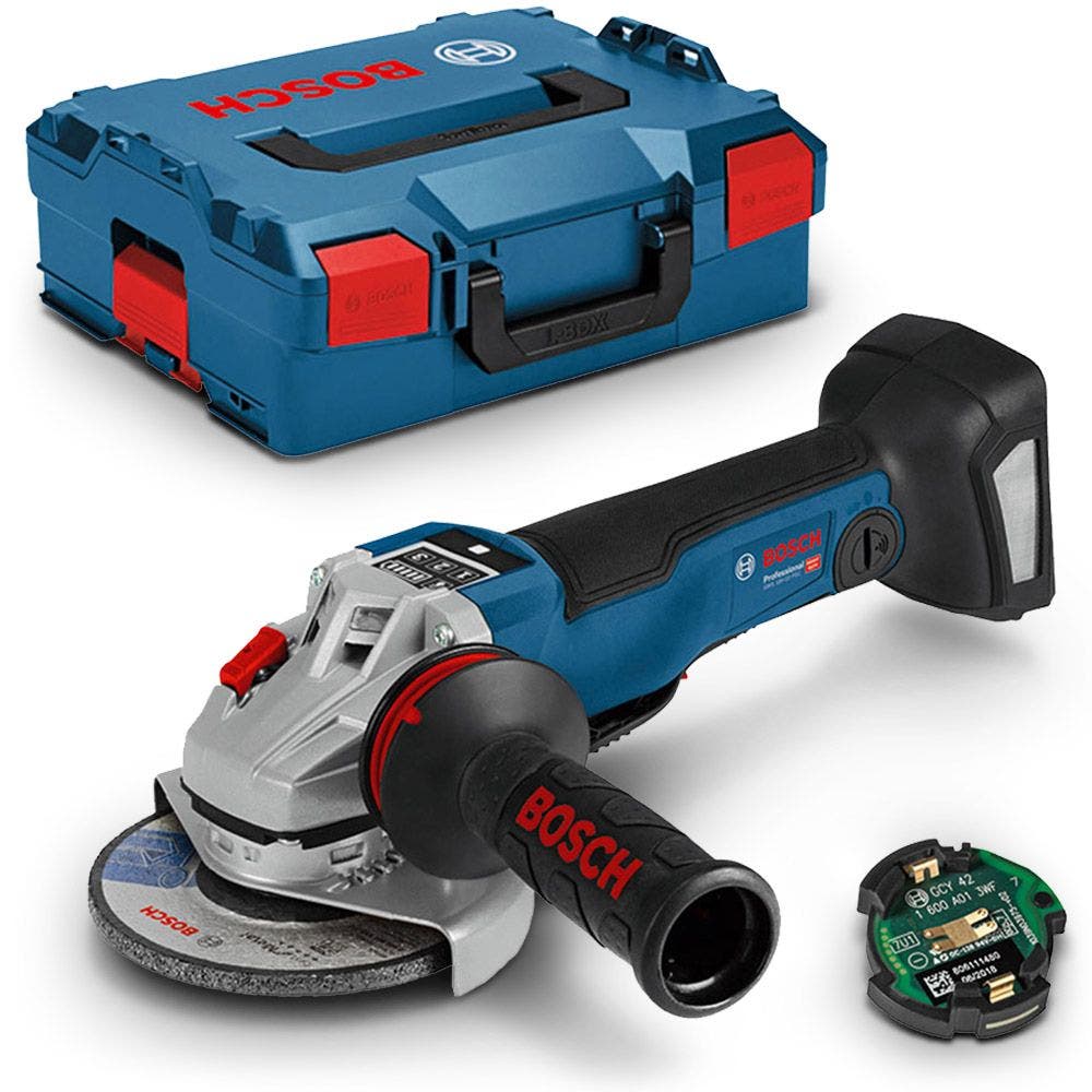 Esmerilhadeira angular sem escovas BOSCH 18 V, 125 mm, com interruptor tipo alavanca, com estojo, GWS 18 V-10 PSC 06019G3F0B