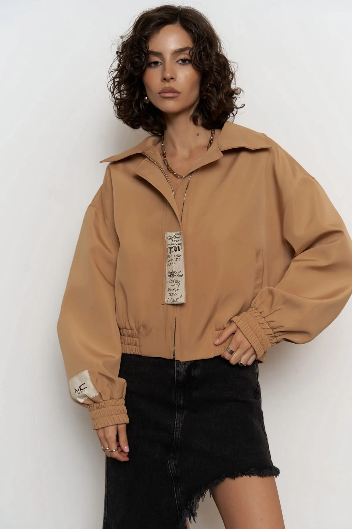 MAİ COLLECTİON  Crown Tan Bomberjacke