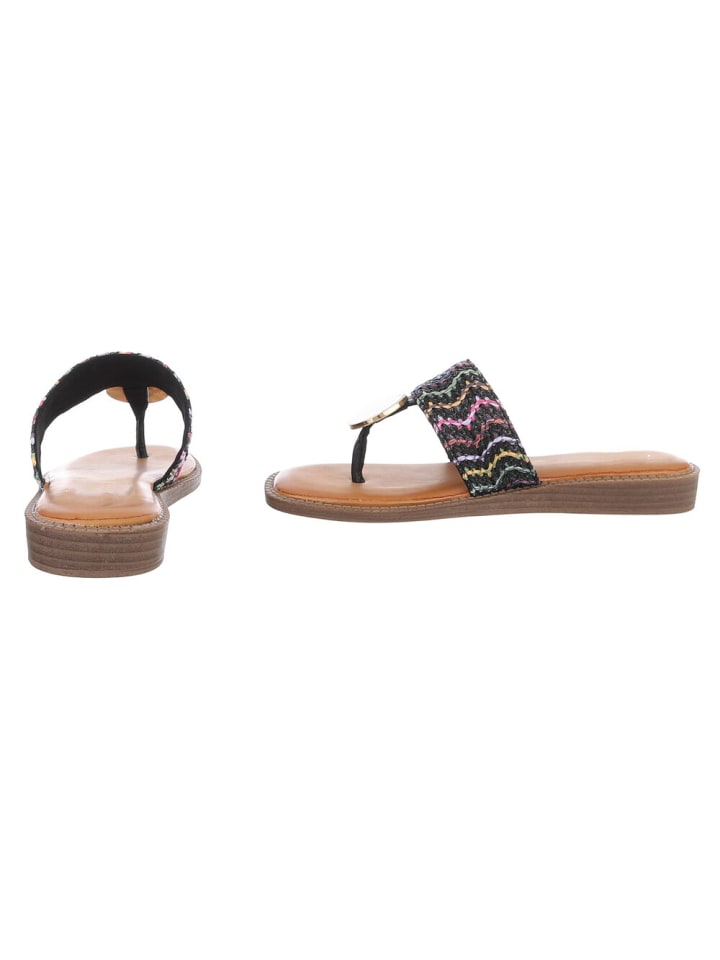 Ital-Design Sandale & Sandalette in Schwarz und Rosa günstig kaufen