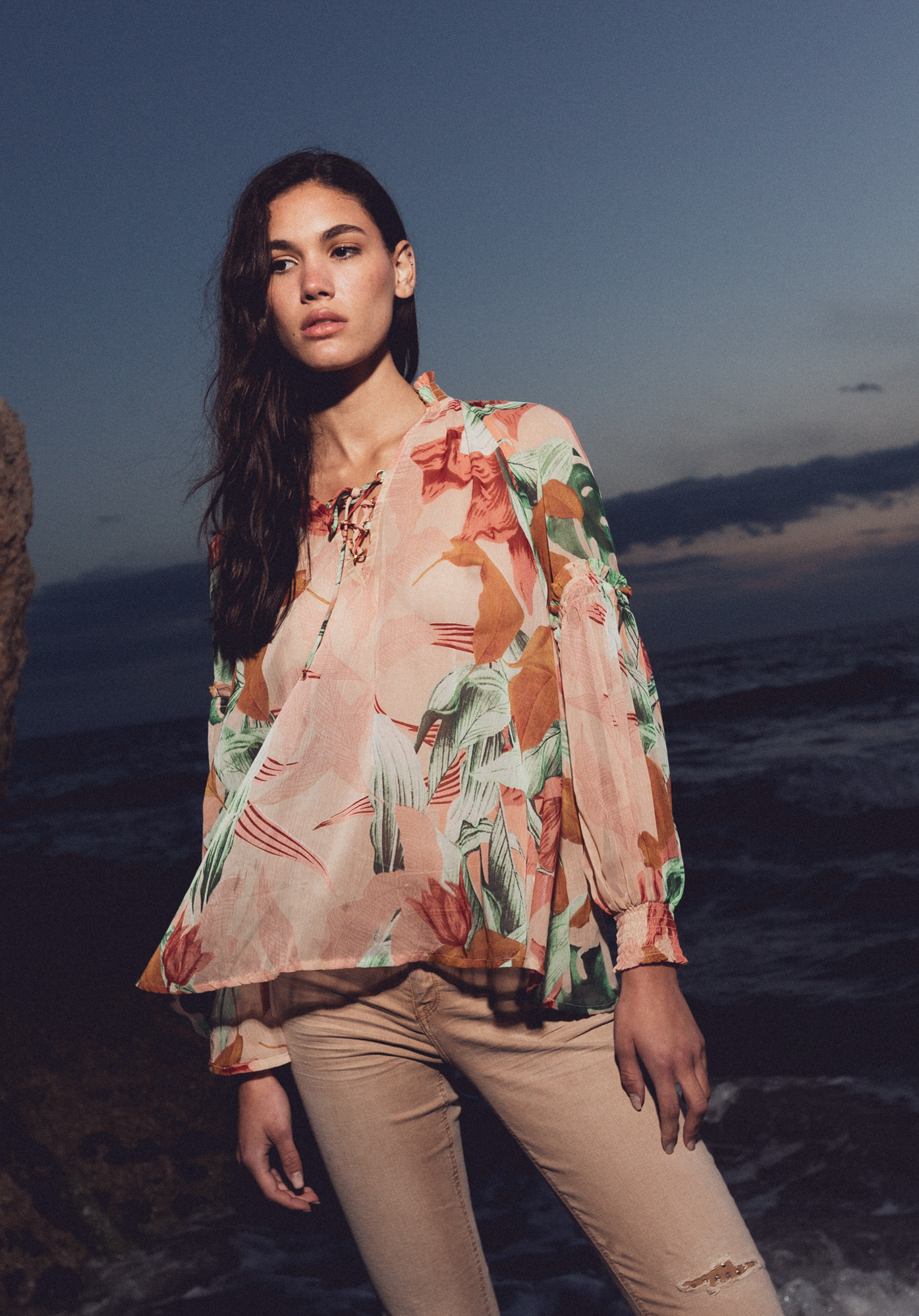 JAM  Blouse oversized Femme fleurie