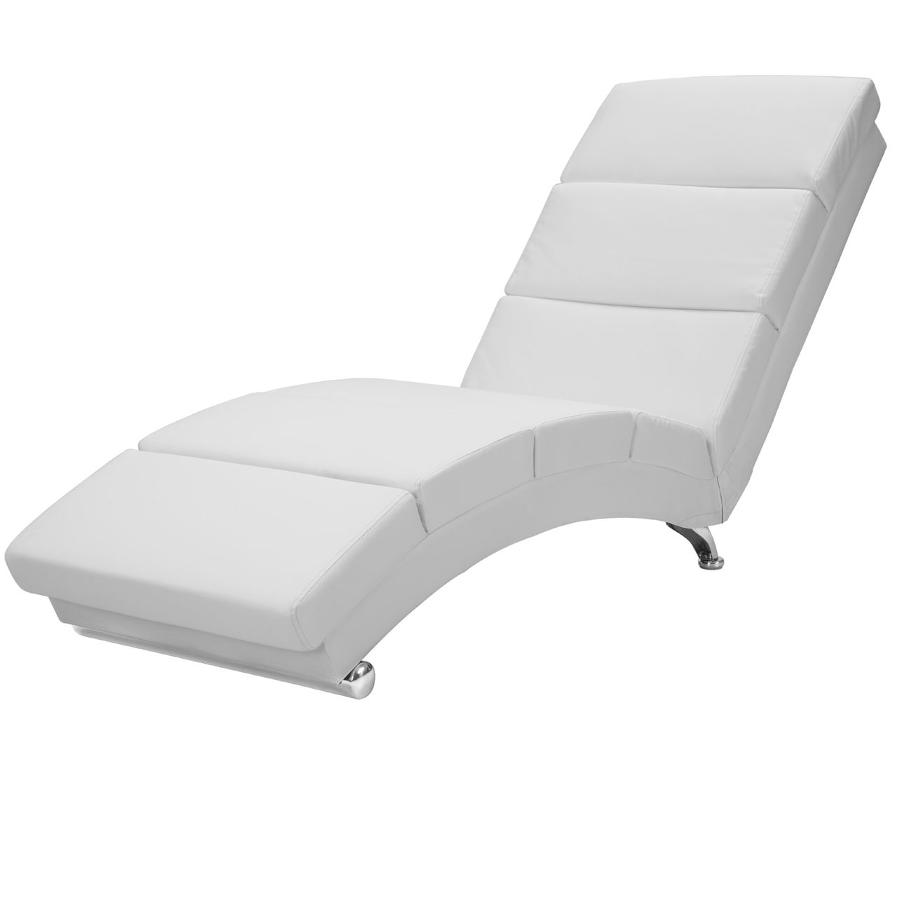 Casaria Relaxliege London Kunstleder Massage- & Heizfunktion 186 x 55 x 89 cm weiß