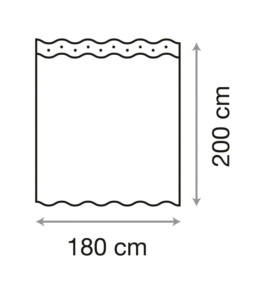 Sanilo Duschvorhang Balance Breite 180 cm, Höhe 200 cm