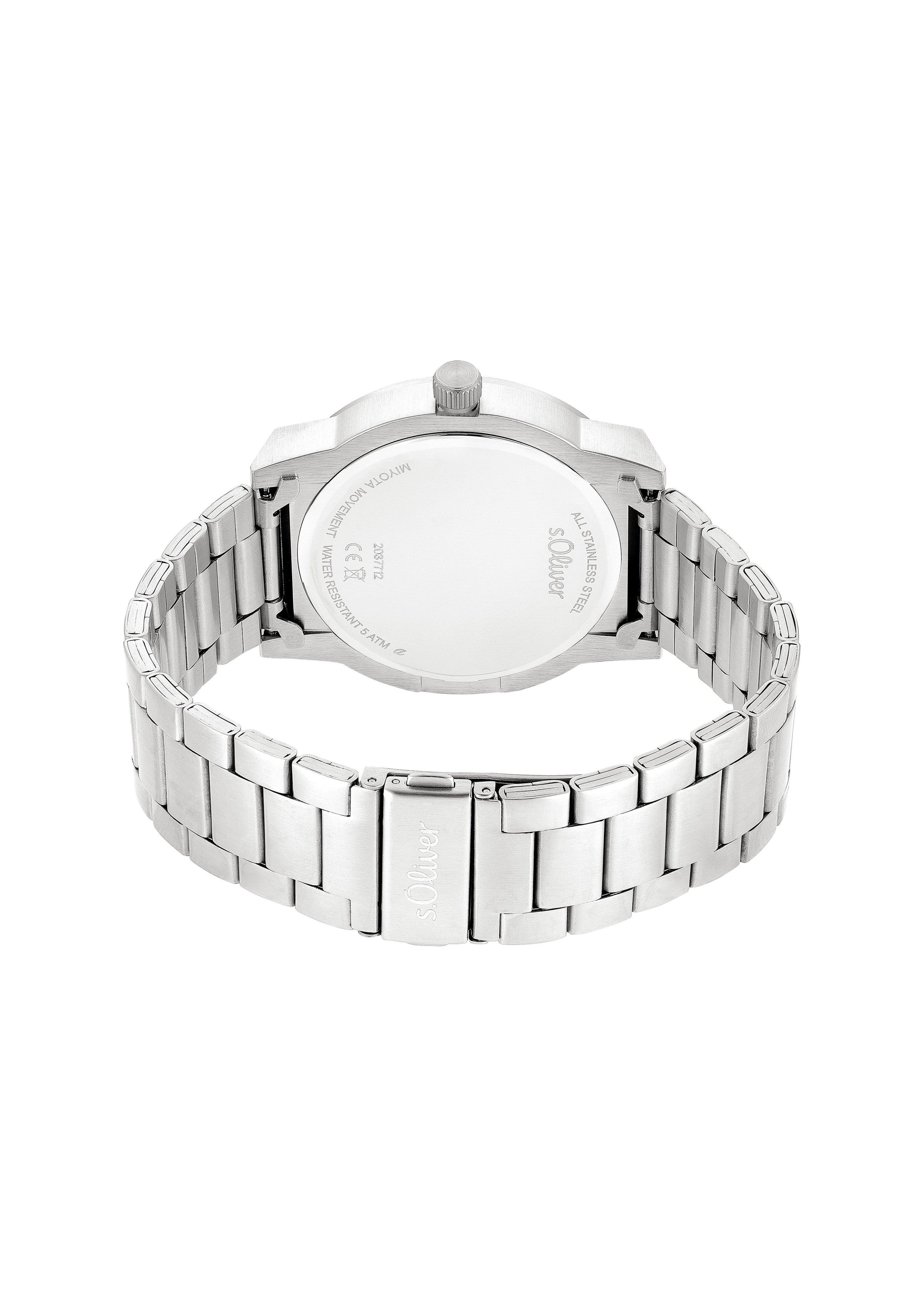 Silberne Armbanduhr mit Metallband  6009580-92B0