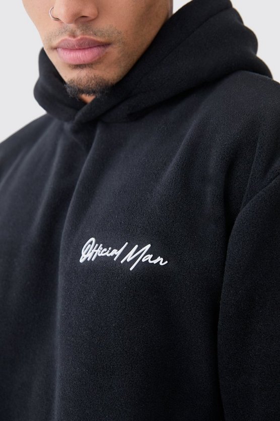 Man Oversized Fleece Hooded Tracksuit