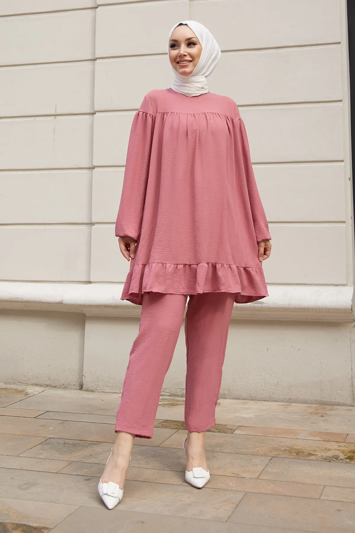 InStyle  Lively Rock-Rüschen-Doppelset – Rosa