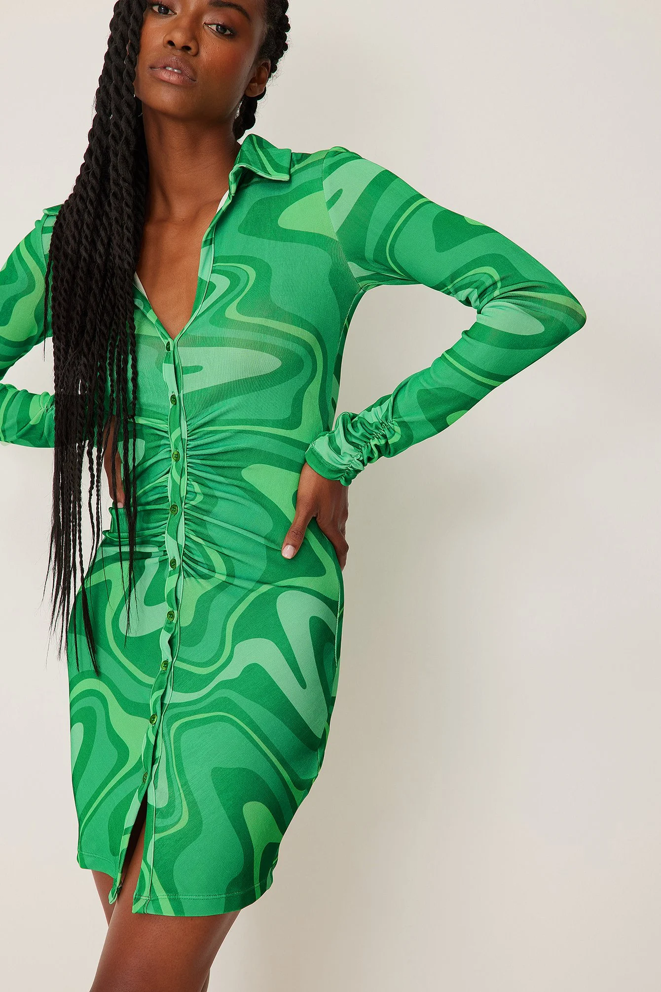 Gerafftes Minikleid