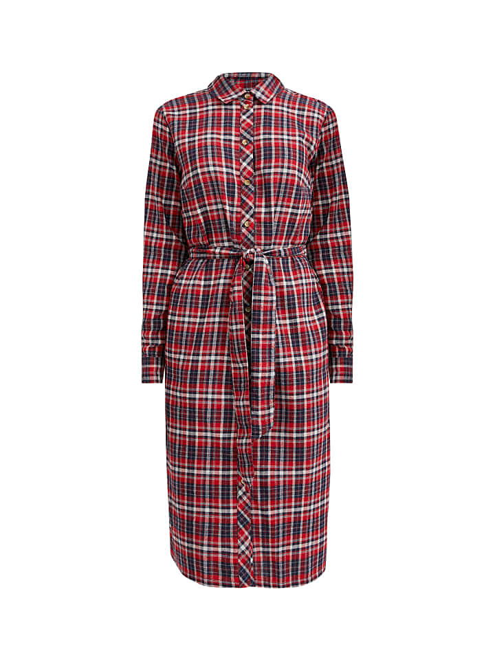 Finn Flare Hemdblusenkleid in red günstig kaufen XS