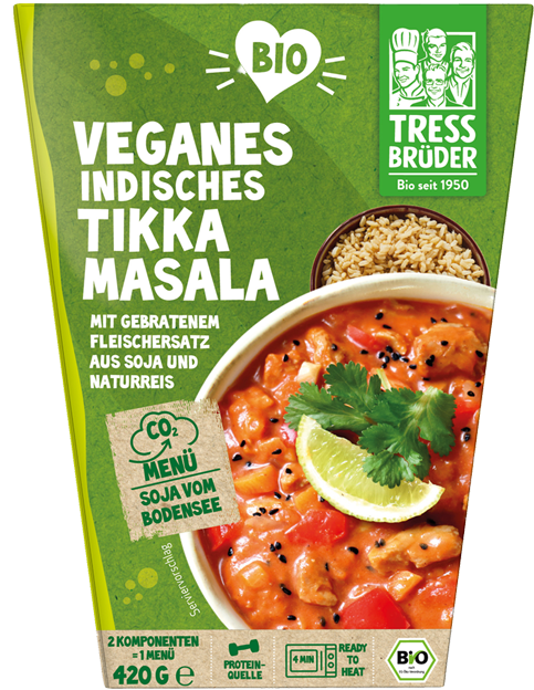 TressBrüder Bio veganes Tikka Masala mit Reis