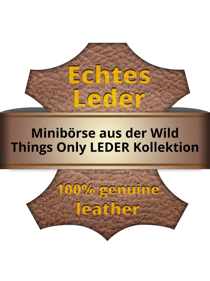 Wild Things Only Minibörse, Portemonnaie Leder ca. 8cm breit ca. 11cm hoch günstig kaufen onesize