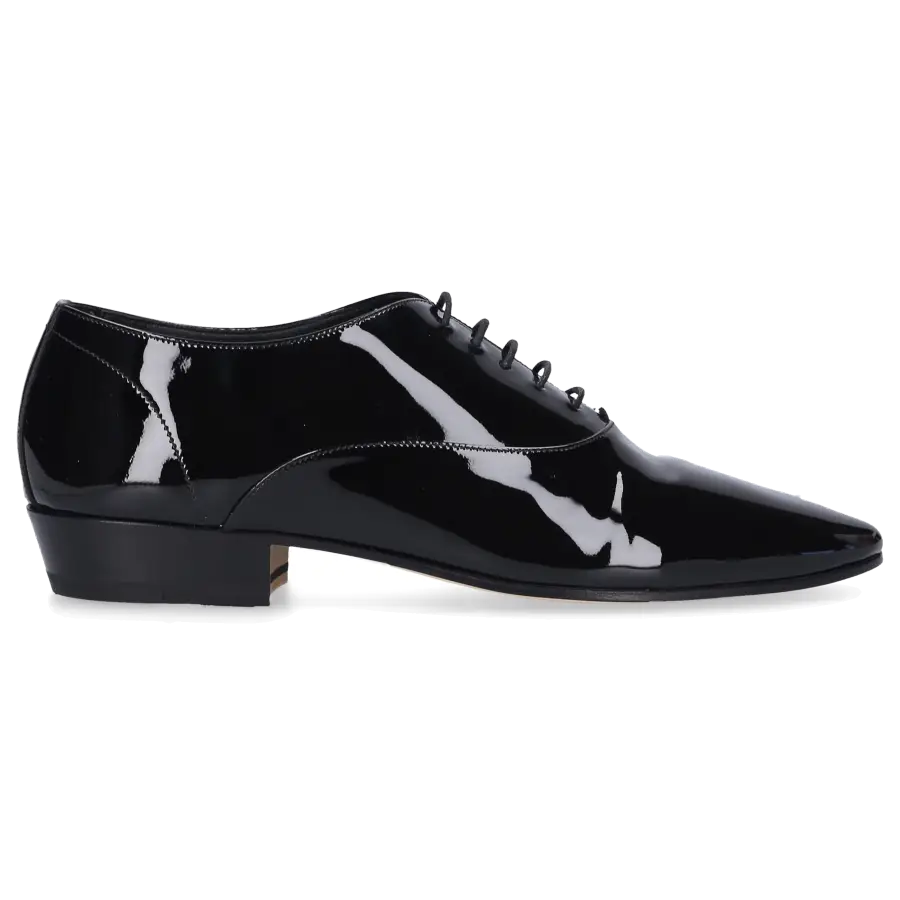 Saint Laurent - Schnürer LEON 30 Lackleder - schwarz