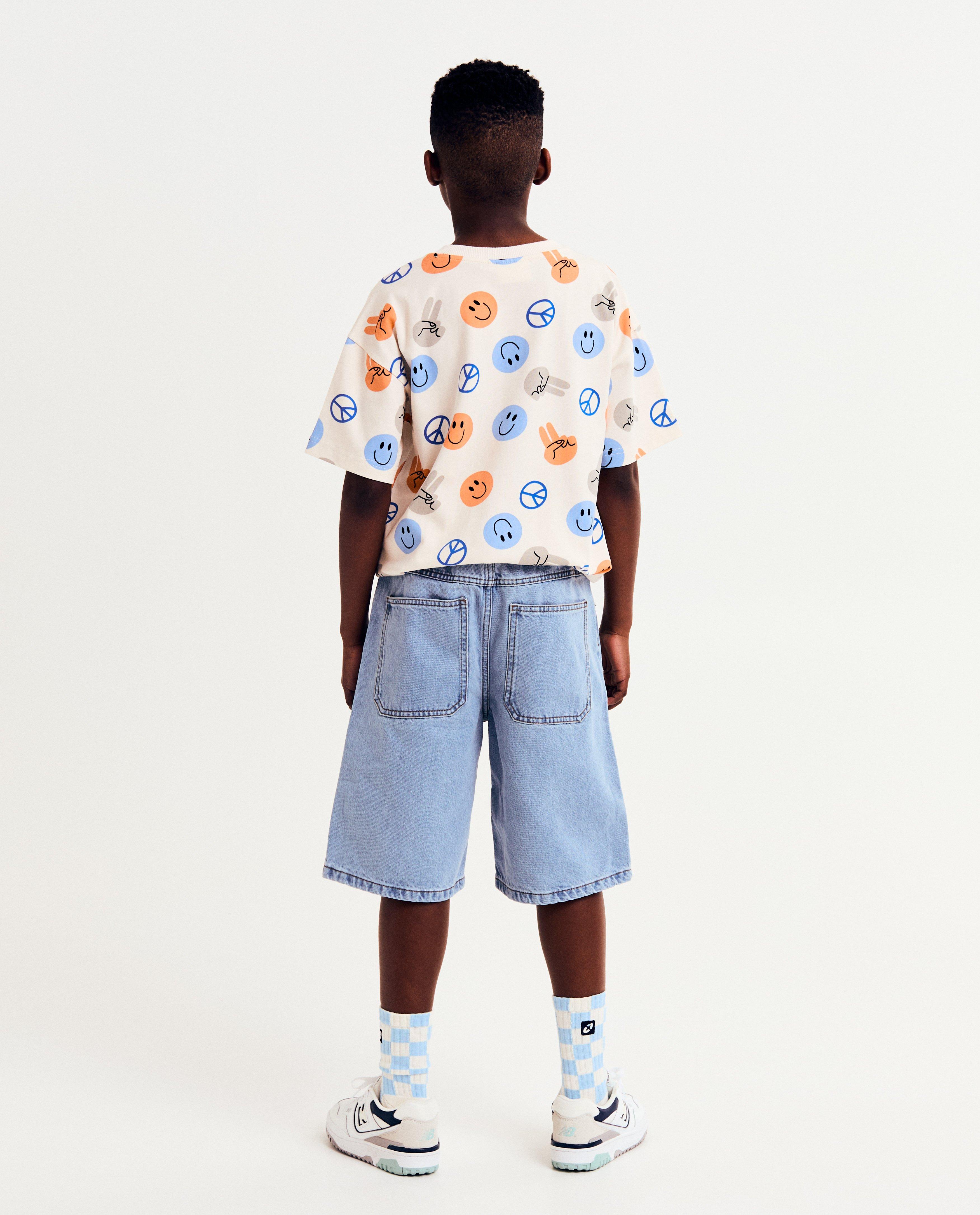 Pantaloni scurți din denim Milo Blue, 6-14 ani, albastru deschis