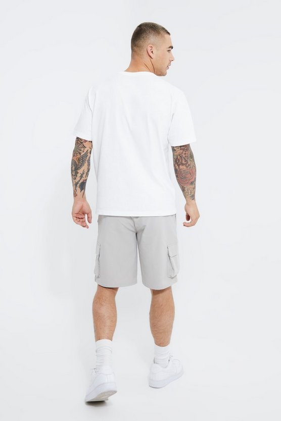 Lockere elastische Stretch Cargo-Shorts