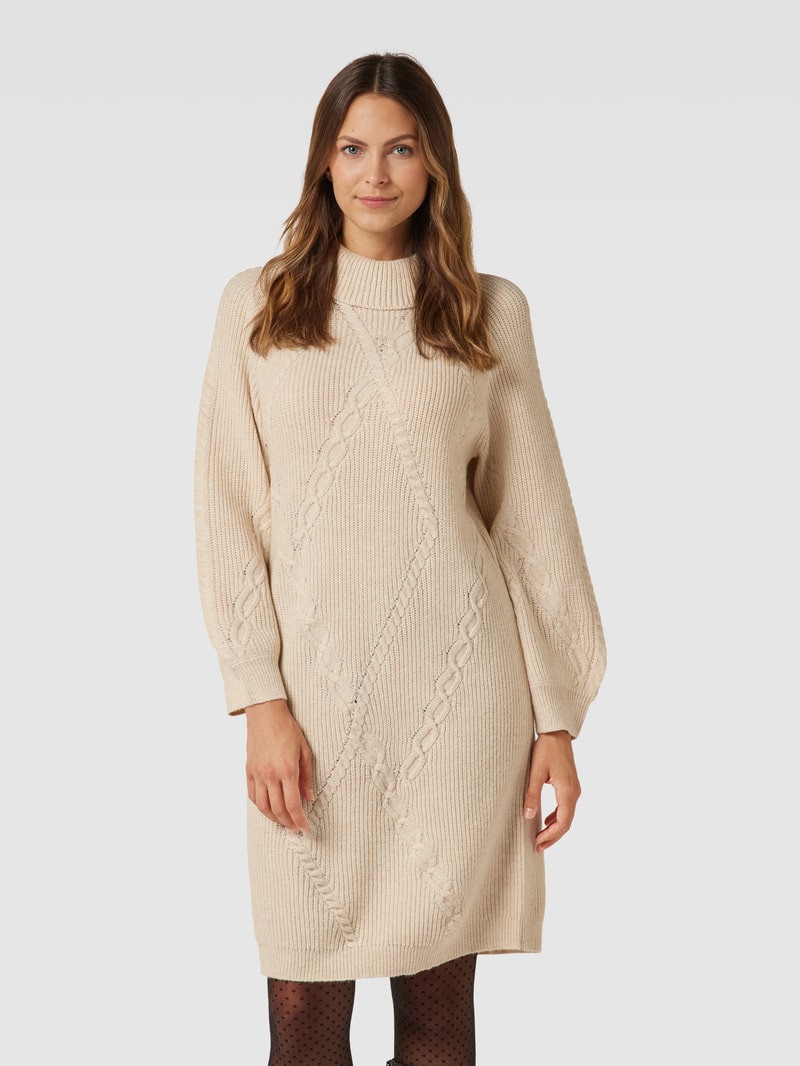 Strickkleid mit Stehkragen Modell 'HOLLYKARISPUFF' in beige