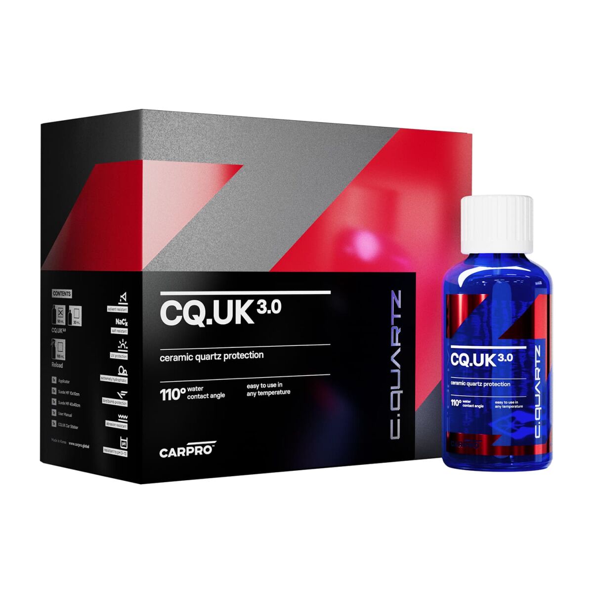 CarPro CQUARTZ UK 3.0 Keramikversiegelung Kit 50ml