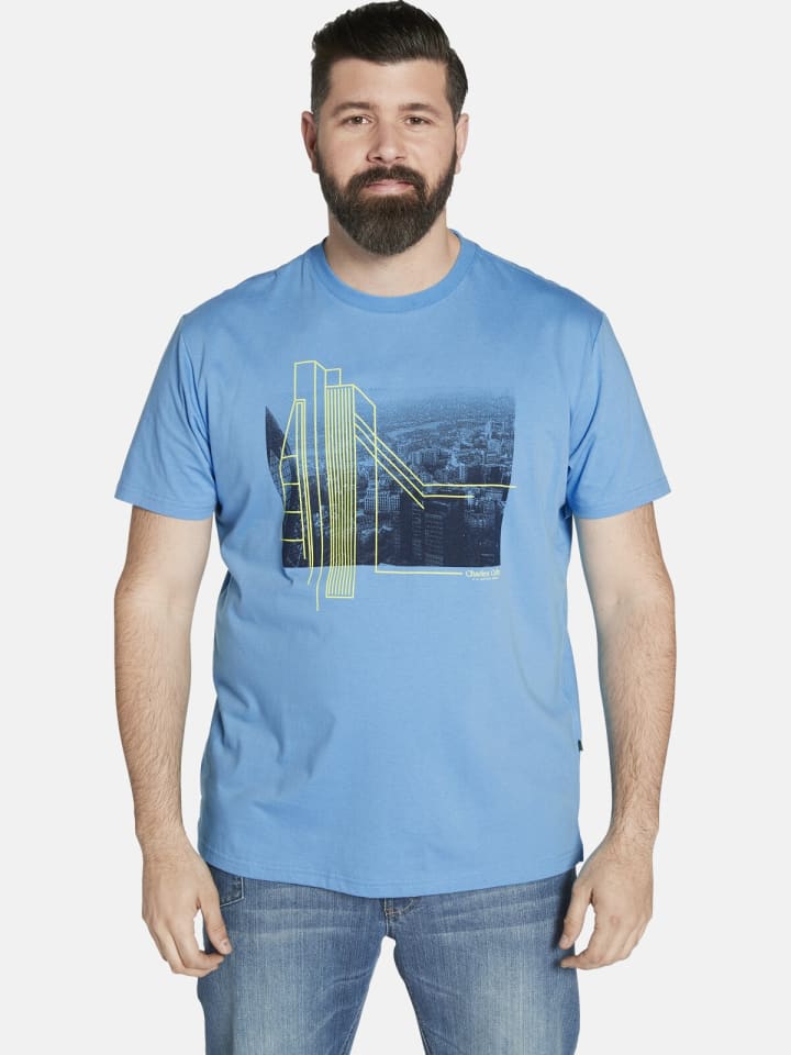 Charles Colby T-Shirt EARL CAYSE in hellblau günstig kaufen XXL