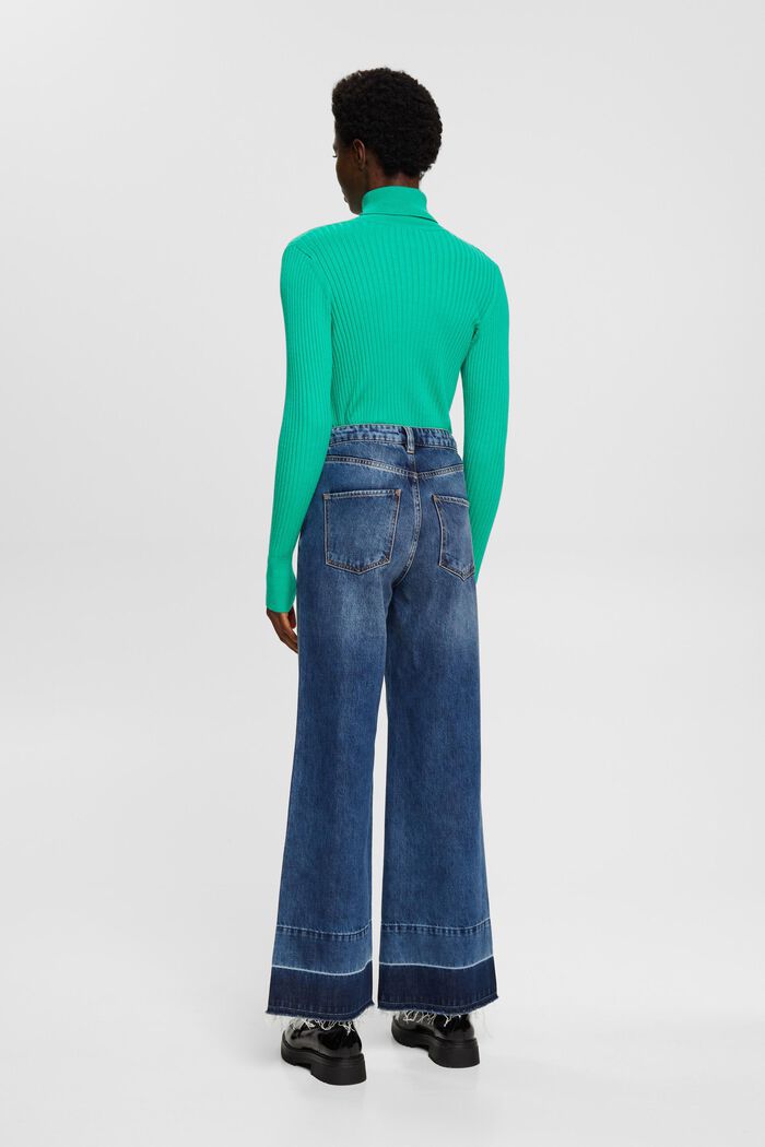 High-Rise-Jeans mit weitem Bein