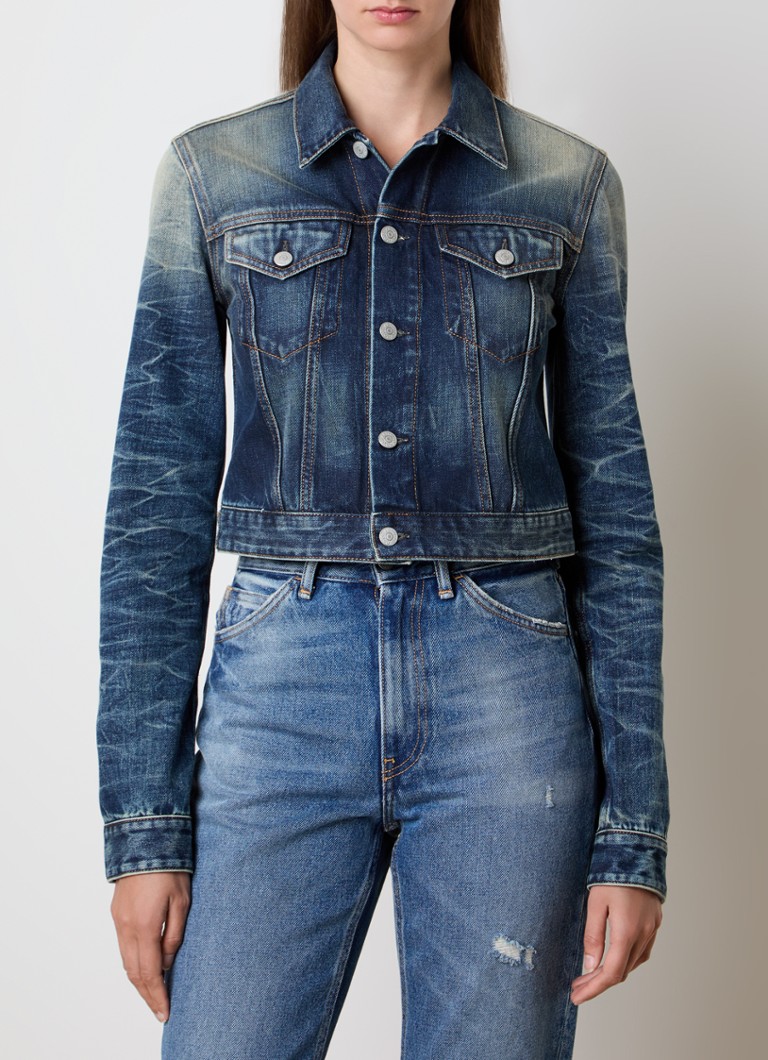 Giacca corta in denim di Acne Studios in misto cotone biologico