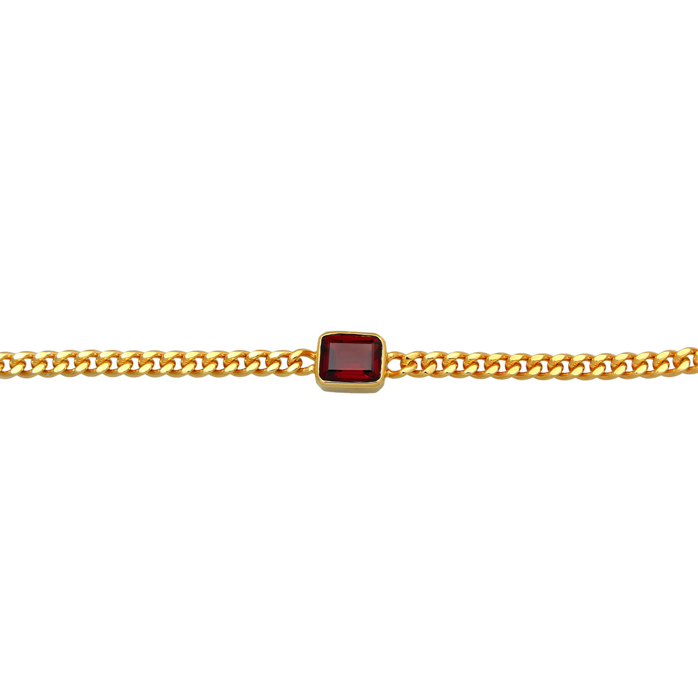 Elli PREMIUM Elli PREMIUM Collier Femmes Choker Classique Elégant avec Grenat pierres précieus collier