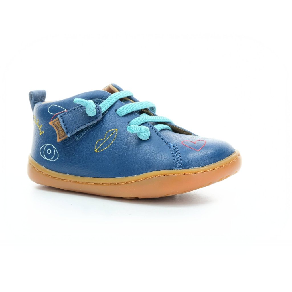 Camper Peu Sella Marlo (Surreal) / Path Miel  (80153-086 First Walkers) blaue Mid Cut Barfußschuhe