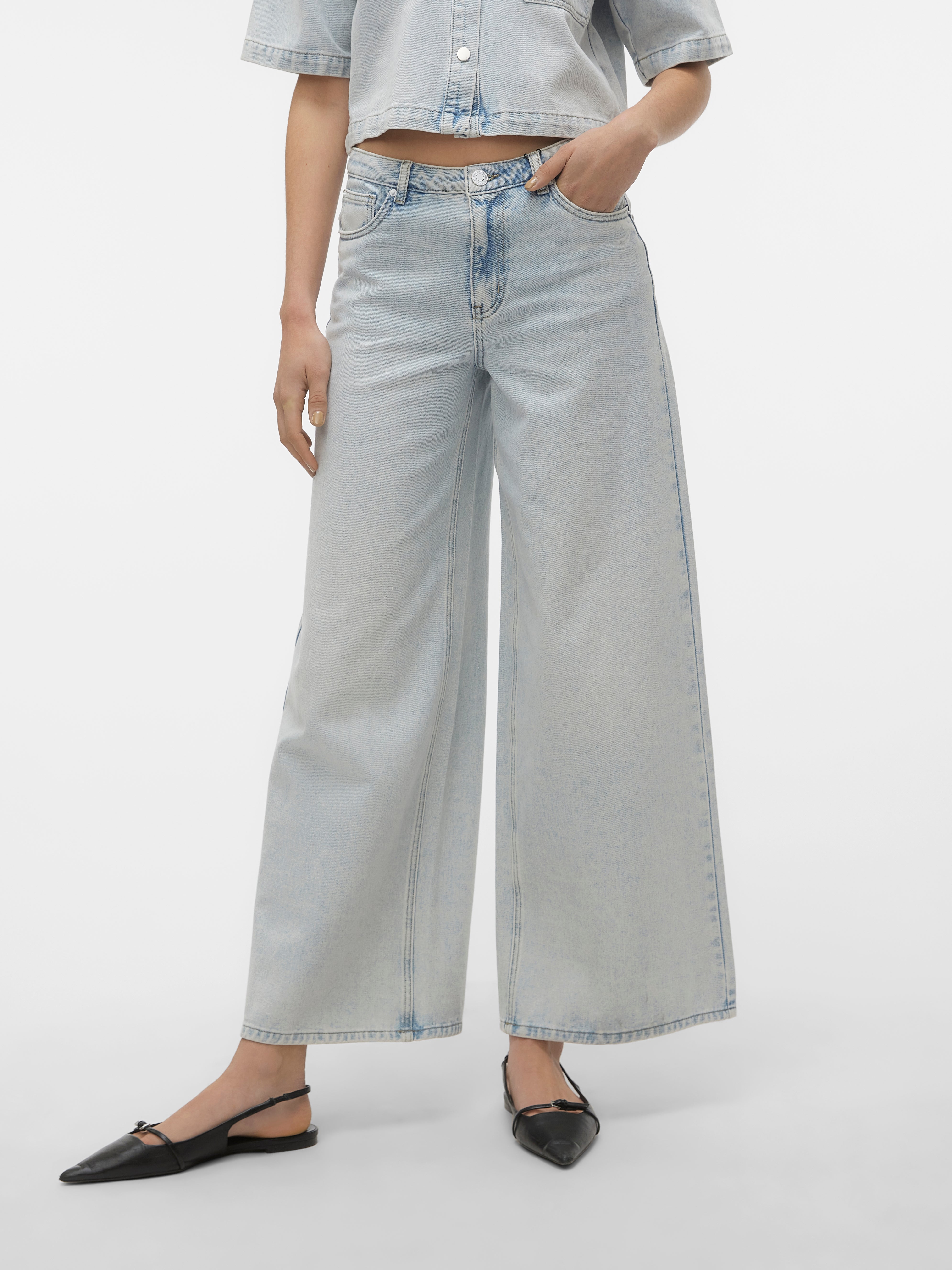 VMANNET Mid Rise Weit geschnitten Jeans