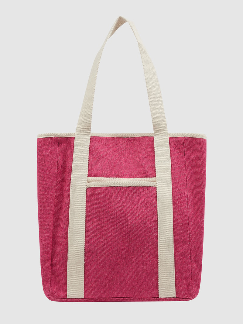 Shopper aus Canvas in pink