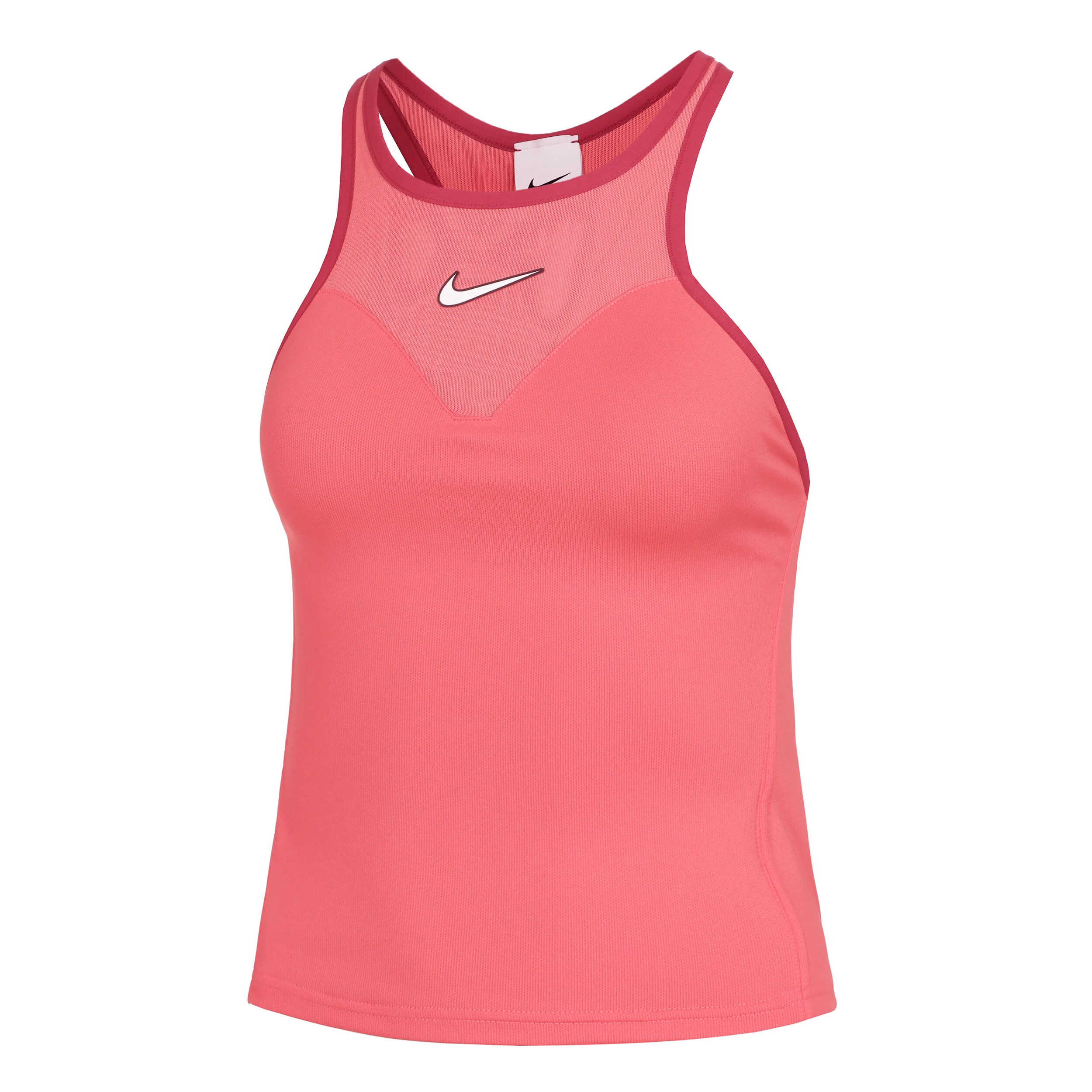 Dri-Fit Court Slam Solid Tank-Top Damen - Koralle, Dunkelrot