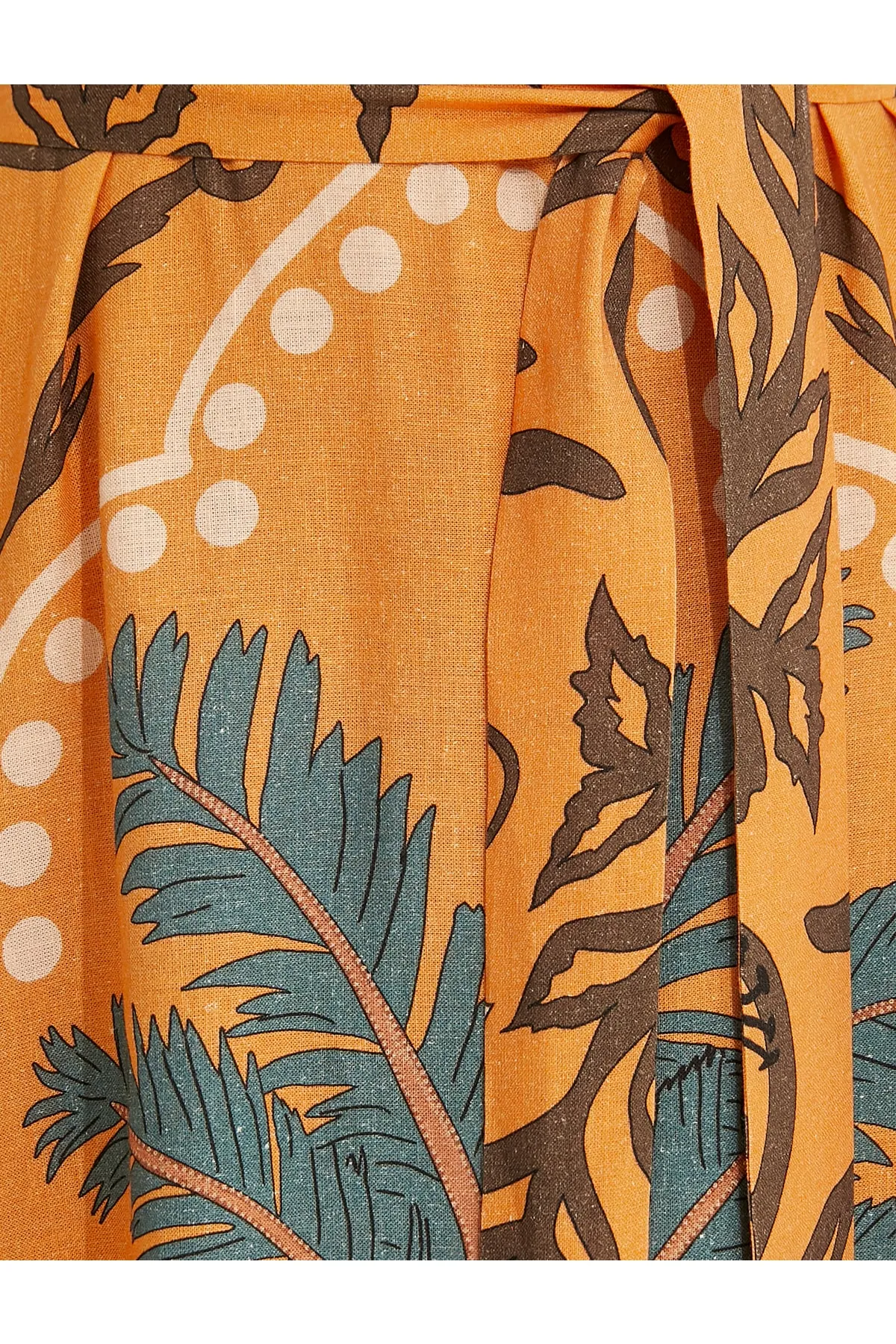 Koton  Melis Ağazat X – Langes Kleid mit Trägern aus Leinenmischung und quadratischem Ausschnitt