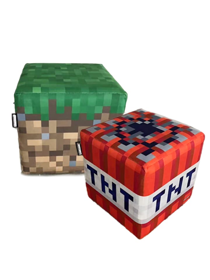 Minecraft Minecraft Sitzhocker, 2er Set, TNT-Würfel und Grasblock günstig kaufen onesize