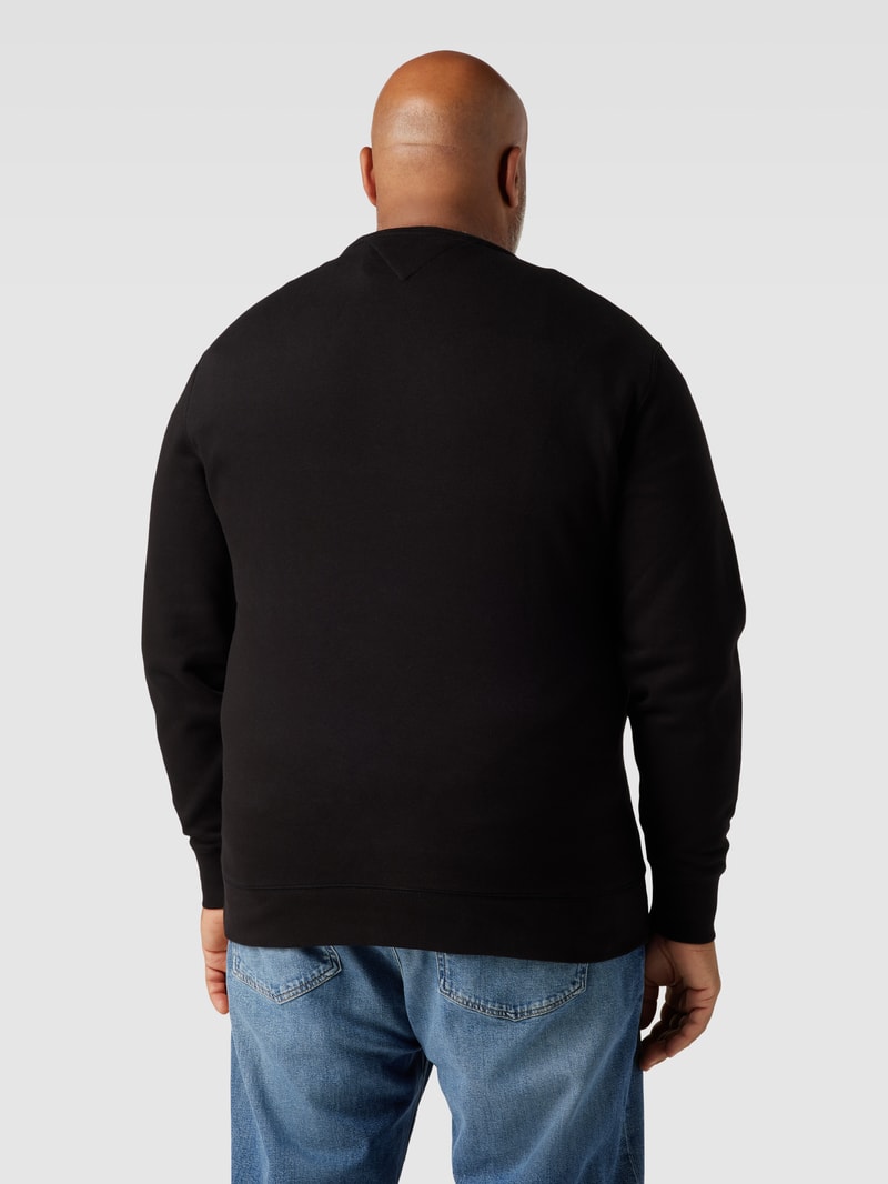 PLUS SIZE Sweatshirt mit Label-Stitching in schwarz