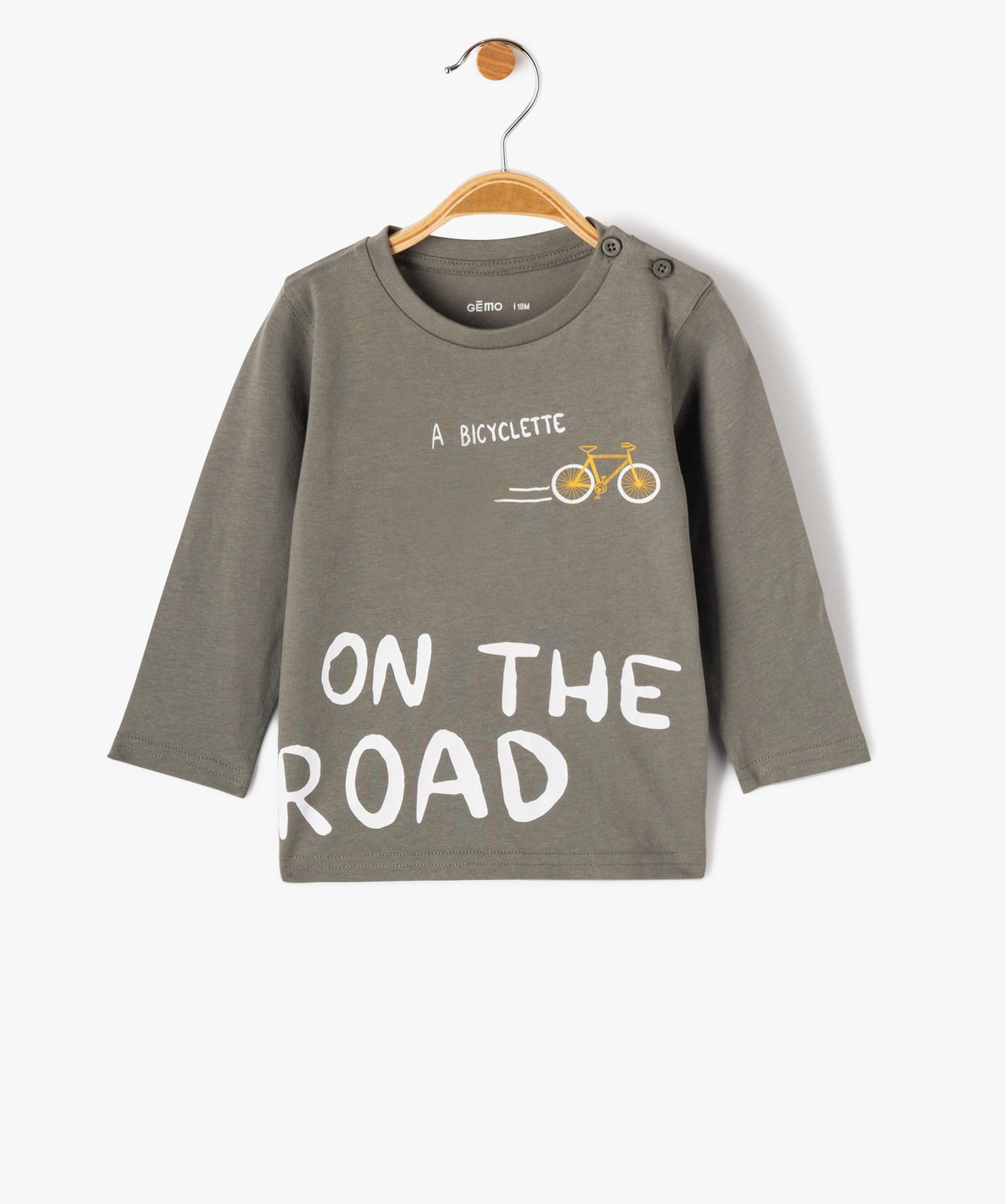 Tee-shirt bébé Garçon à manches longues avec motif orange | GEMO