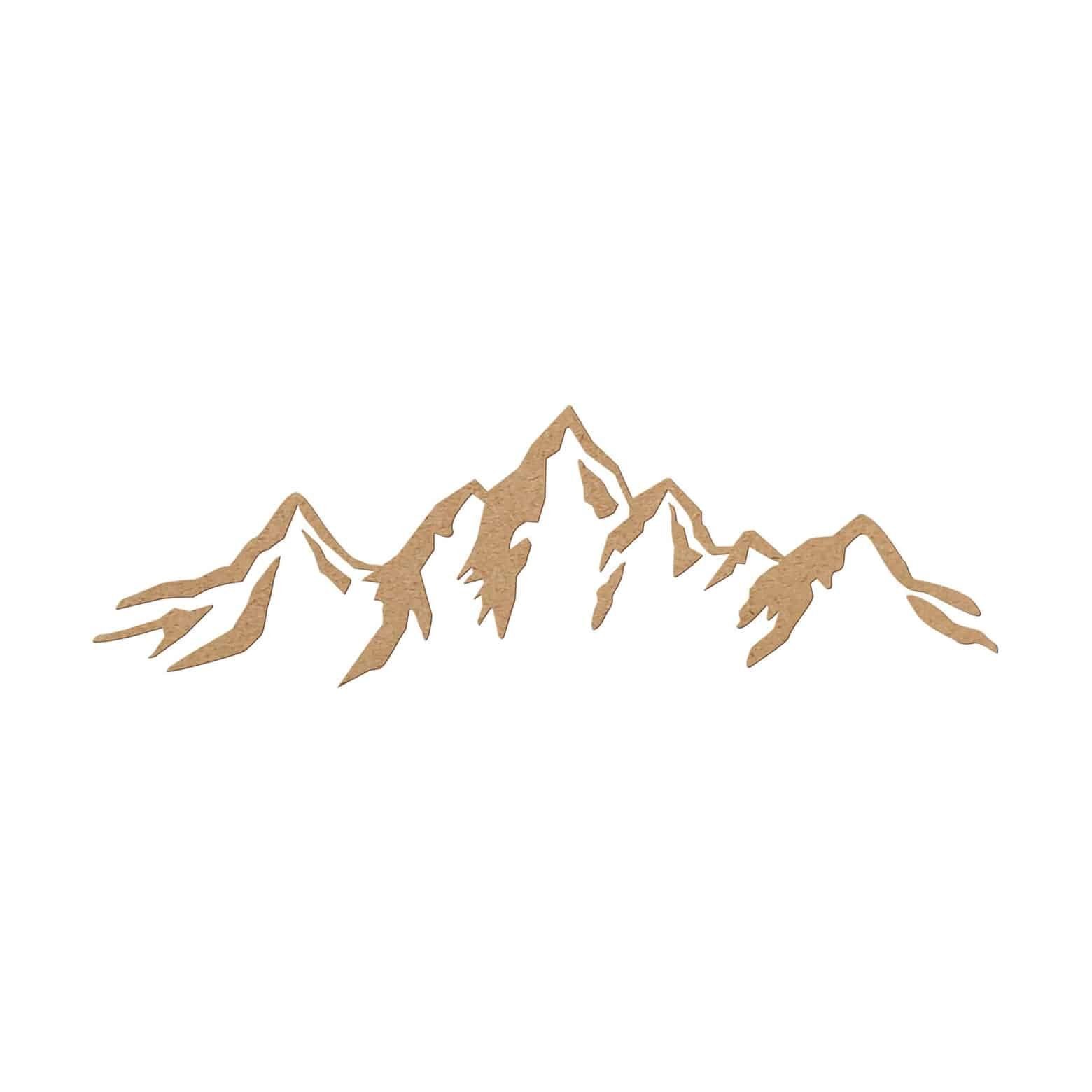 K&L Wall Art Holzbild Naturposter Gebirge Holzschild Berge Wohnzimmer Deko, (mehrteiliges Holzposter), Wandbild aus Holz