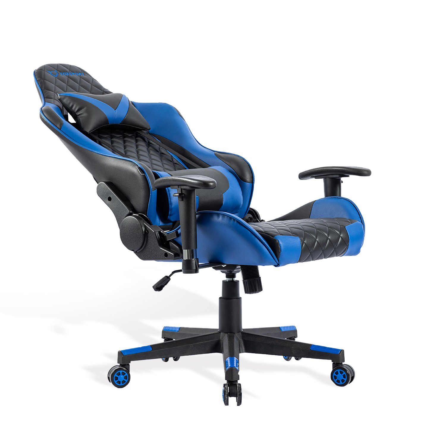 FOXSPORT Gaming-Stuhl ergonomisch Gamer Stühle (Professioneller Gamingstuhl), Eingebauter Wippmechanismus, Max. Belastbarkeit: 150 kg