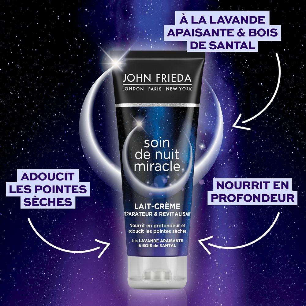 john frieda Soin de Nuit Miracle Lait-Crème Réparateur & Revitalisant 100ml Soin pour les cheveux