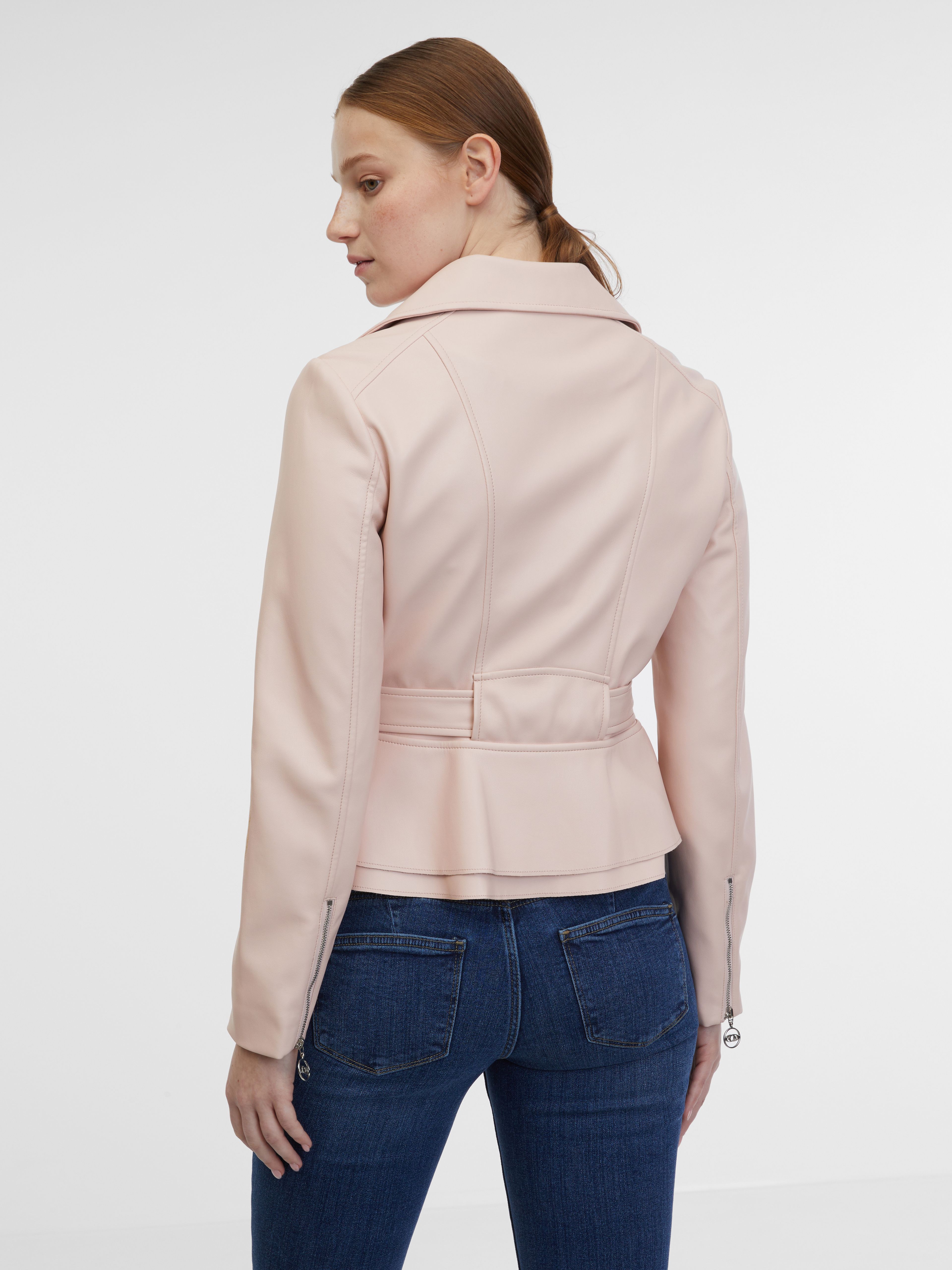Hellrosa Damen-Kunstlederjacke ORSAY