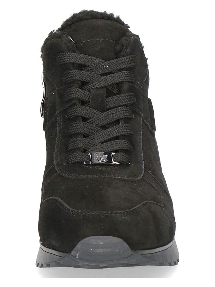 Caprice Leder-Ankle-Boots in Schwarz günstig kaufen