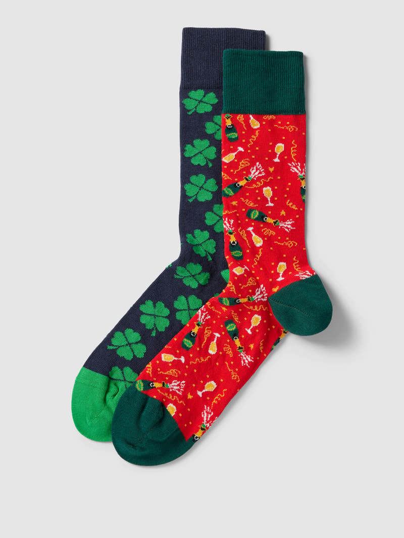 Socken aus Baumwoll-Mix im 2er-Pack in kirschrot