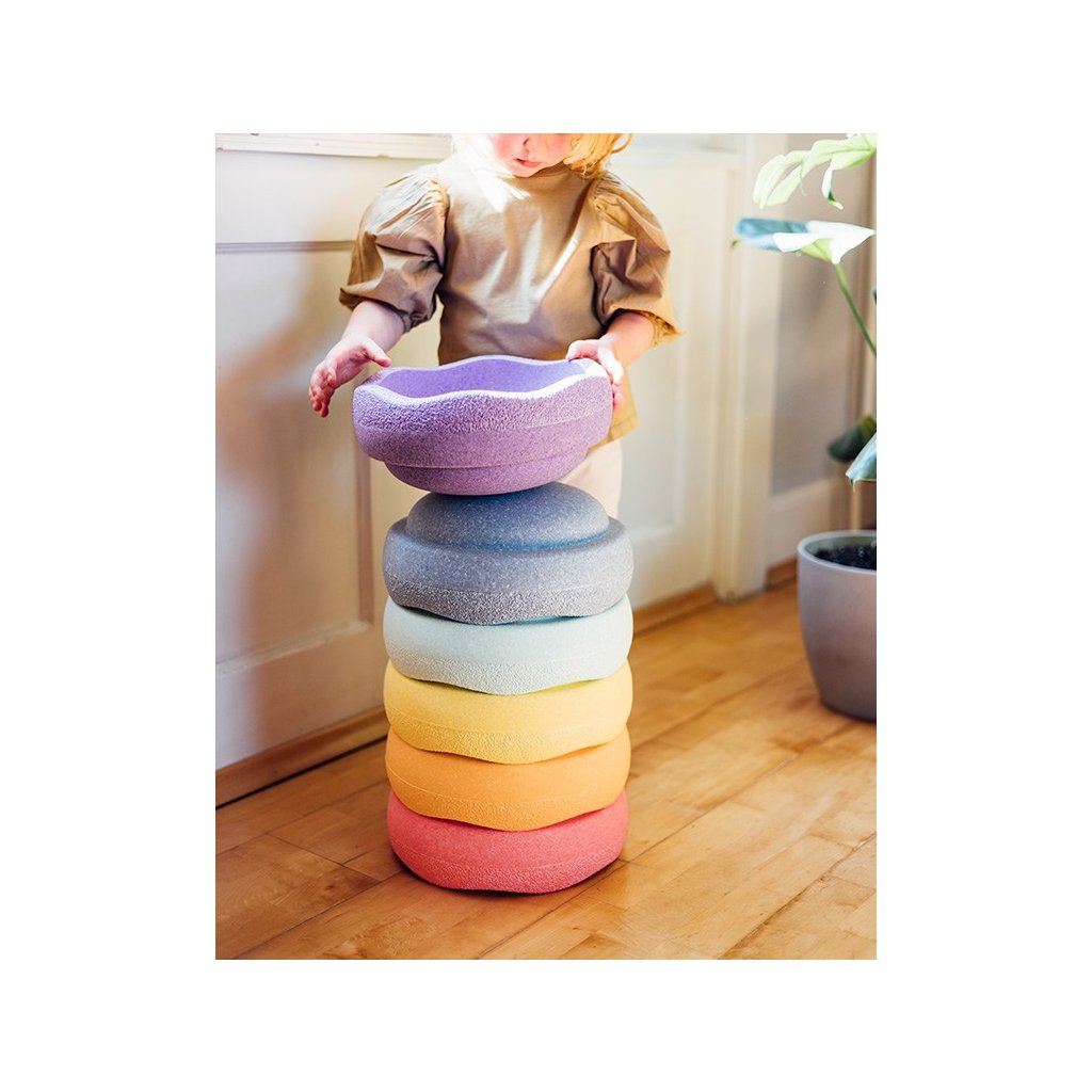 Stapelstein Original Rainbow Pastell, 6 Stk.