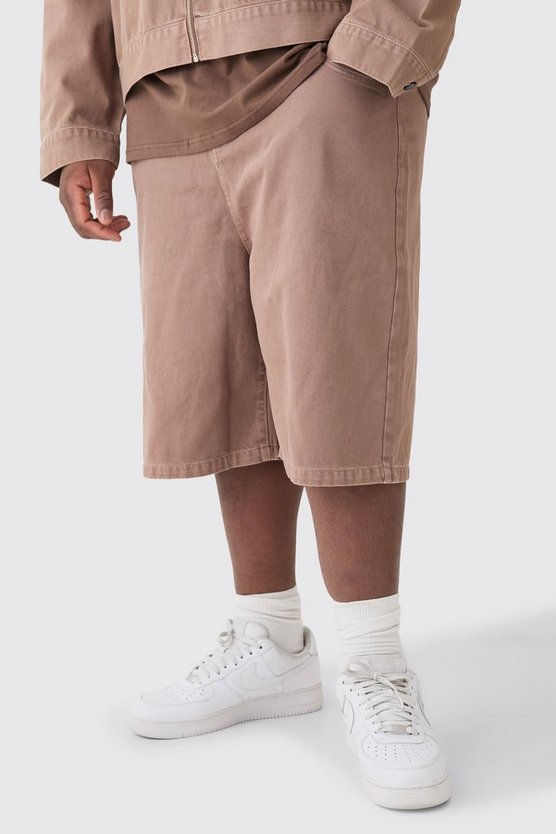 Plus überfärbte Jeansshorts