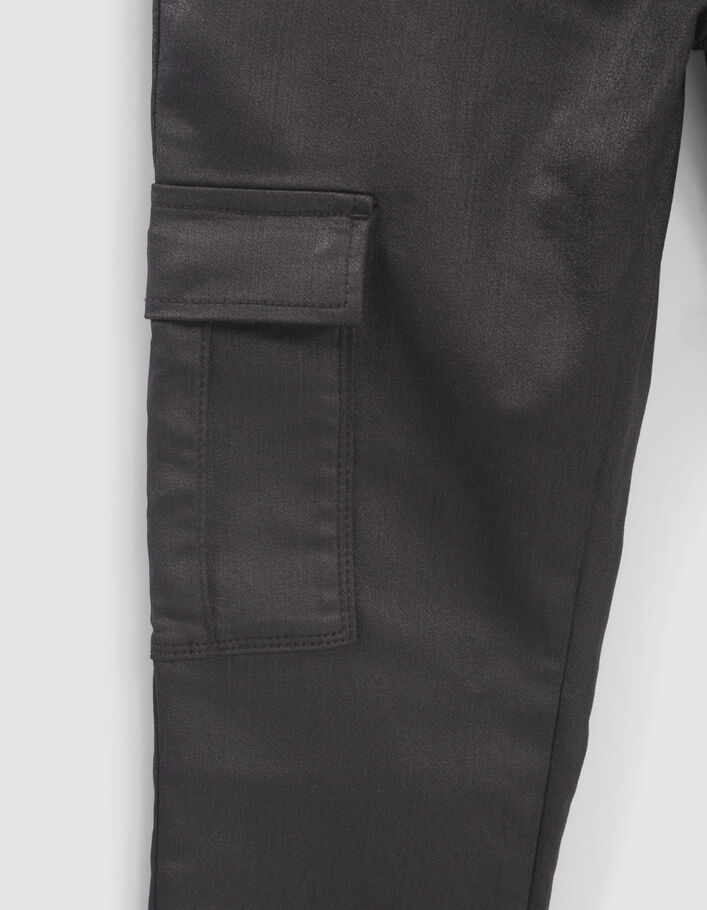 Jean SLIM noir enduit esprit battle fille