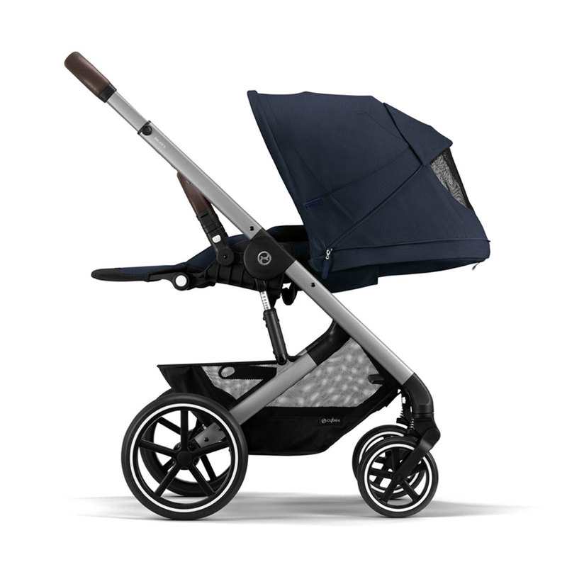 Poussette citadine Balios S lux ocean blue chassis silver Cybex